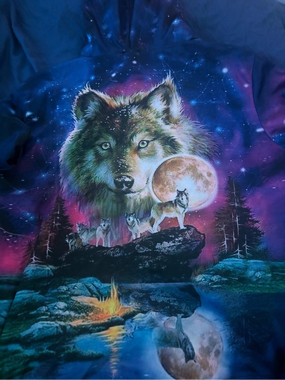 Large Alpha Wolf Hoodie - Picture 4 of 4